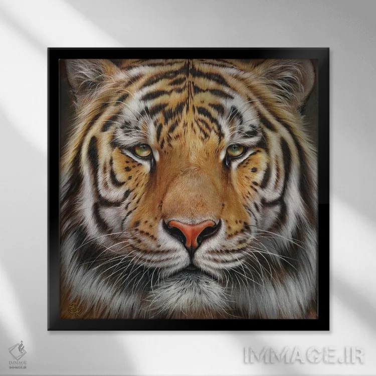 تابلو چهرههای طبیعت وحشی اثر النا کولوتوشا - نمای قابدار مشکی