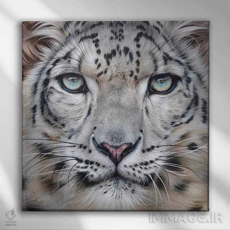 تابلو چهرههای طبیعت وحشی اثر النا کولوتوشا - نمای روبهرو روی دیوار