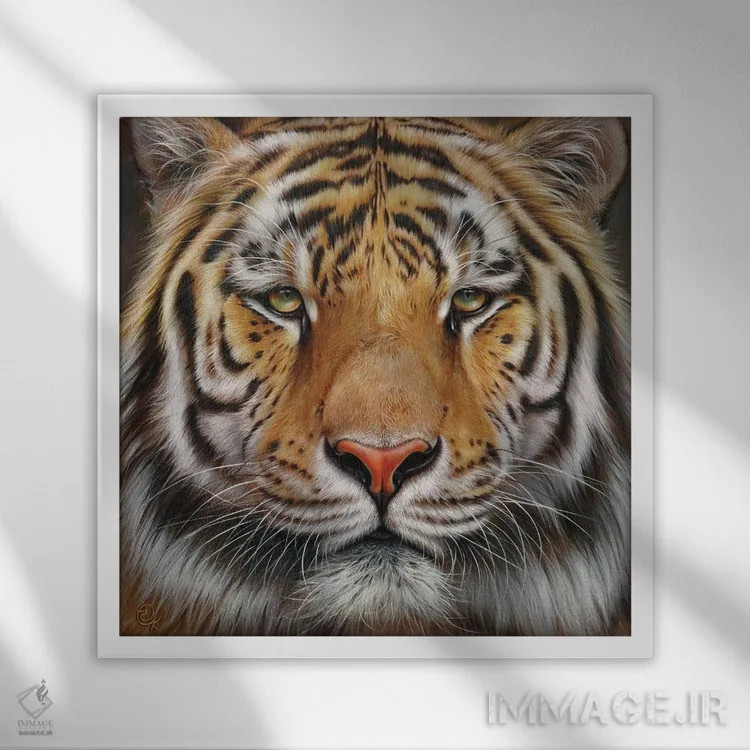 تابلو چهرههای طبیعت وحشی اثر النا کولوتوشا - نمای قابدار سفید