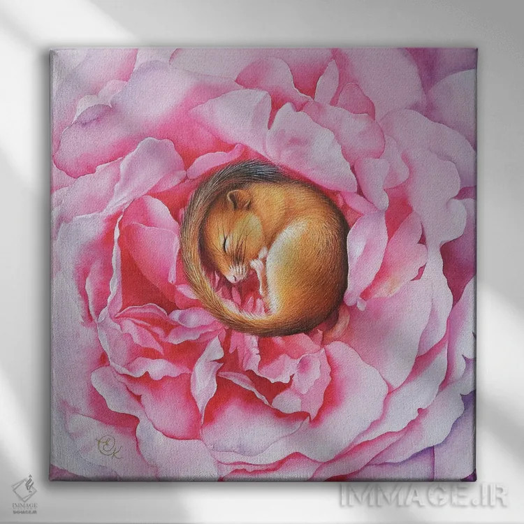 تابلو رویای گلها اثر النا کولوتوشا - نمای روبهرو روی دیوار