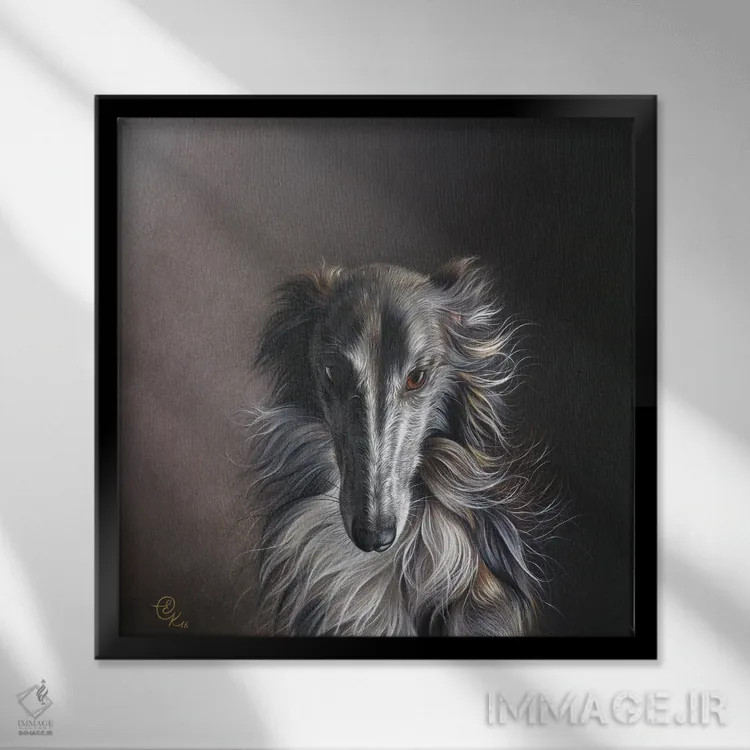 تابلو فرشتهٔ گرگومیش اثر النا کولوتوشا - نمای قابدار مشکی