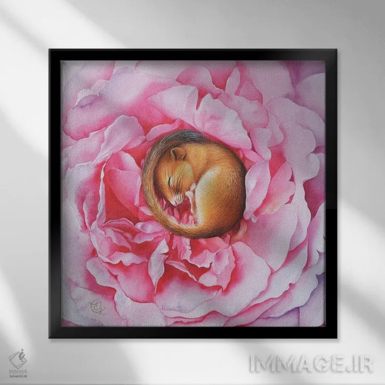 تابلو رویای گلها اثر النا کولوتوشا - نمای قابدار مشکی