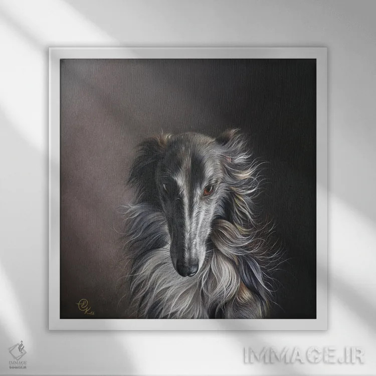 تابلو فرشتهٔ گرگومیش اثر النا کولوتوشا - نمای قابدار سفید