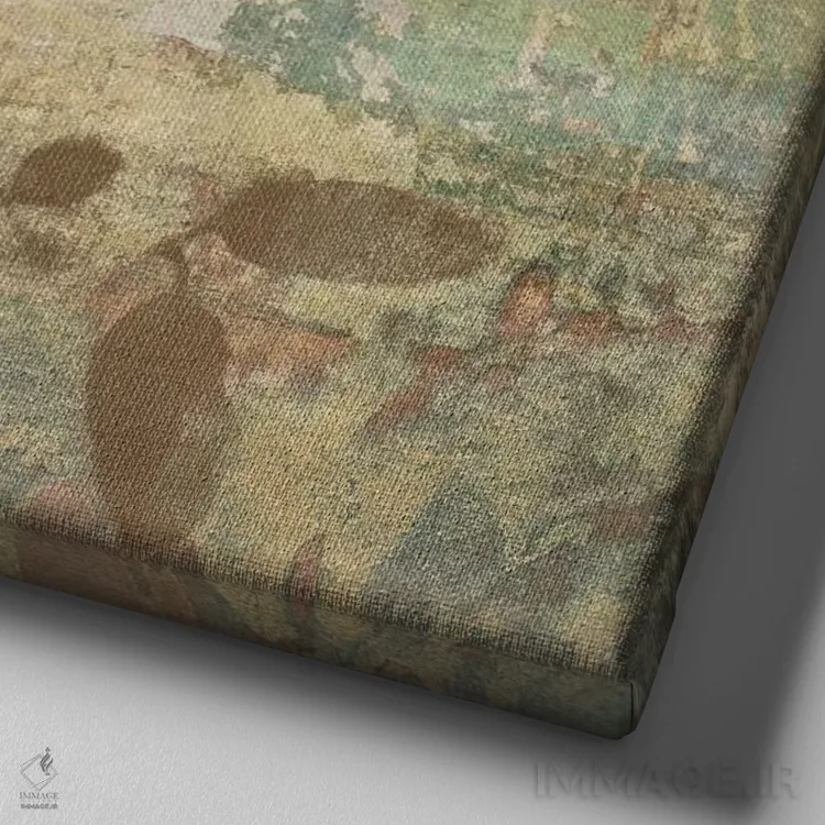 تابلو ریتم طبیعت I اثر ارین لانگه - نمای نزدیک بافت بوم