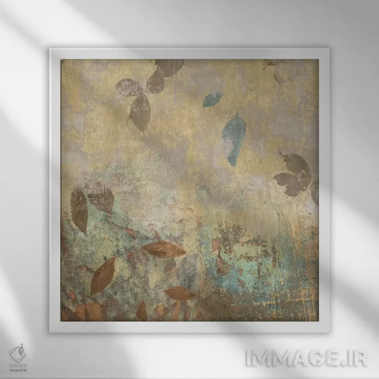 تابلو ریتم طبیعت II اثر ارین لانگه - نمای قابدار سفید