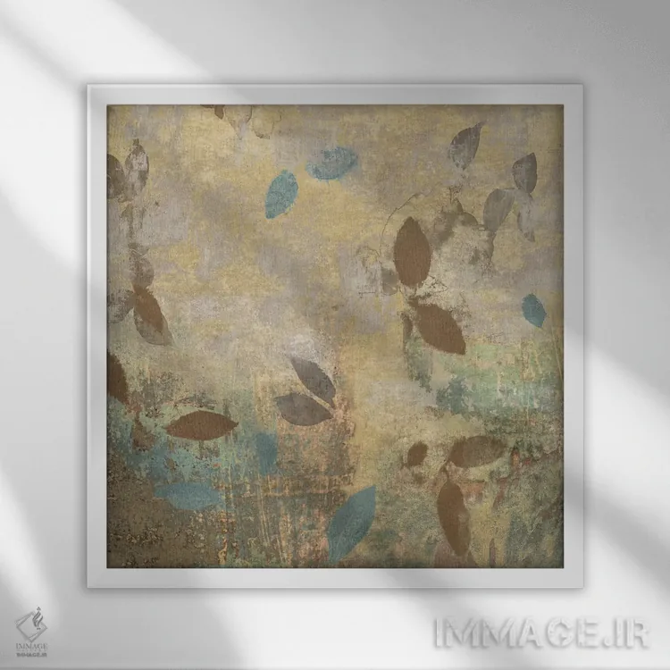 تابلو ریتم طبیعت I اثر ارین لانگه - نمای قابدار سفید