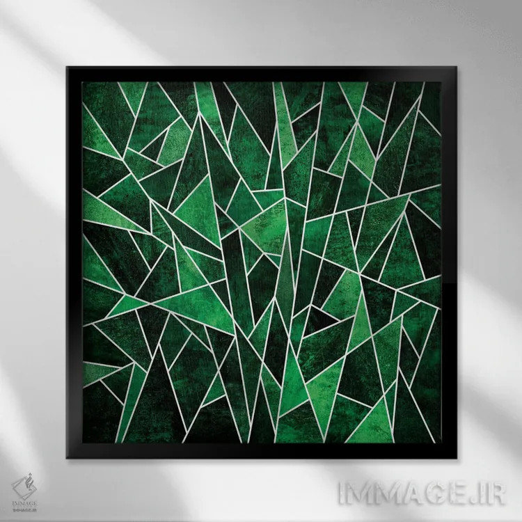 تابلو زمرد شکسته اثر الیزابت فردریکسون - نمای قابدار مشکی
