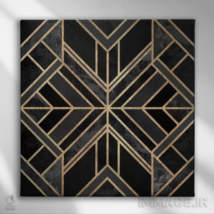 تابلو رویای مرمر سیاه اثر الیزابت فردریکسون - نمای روبهرو روی دیوار