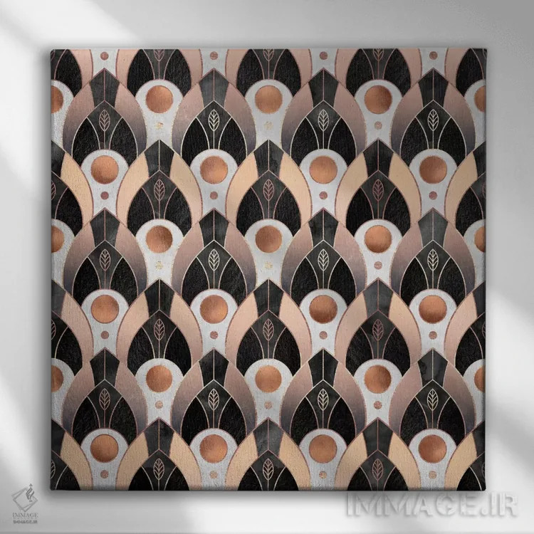 تابلو برگهای آرتدکو ۱ اثر الیزابت فردریکسون - نمای روبهرو روی دیوار