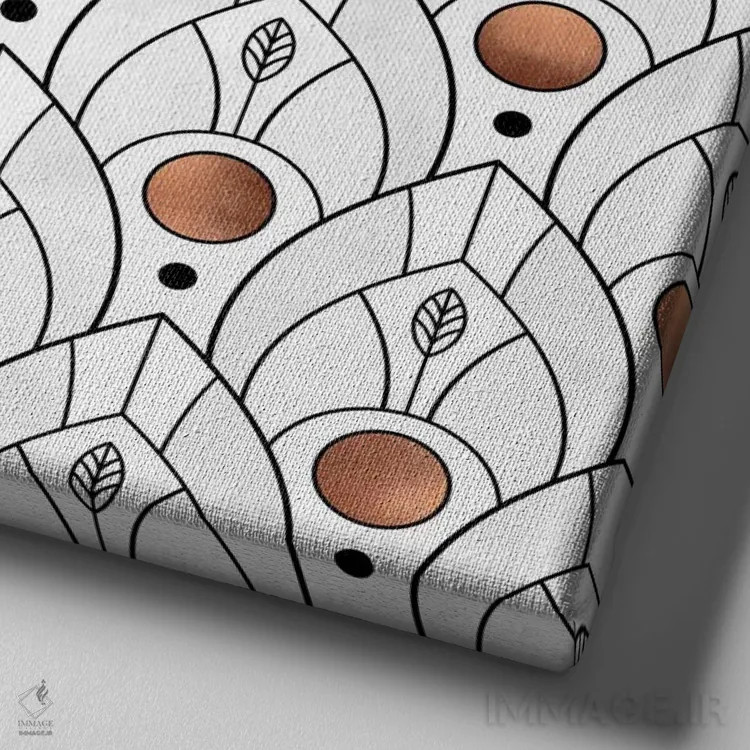 تابلو برگهای آرتدکو ۲ اثر الیزابت فردریکسون - نمای نزدیک بافت بوم