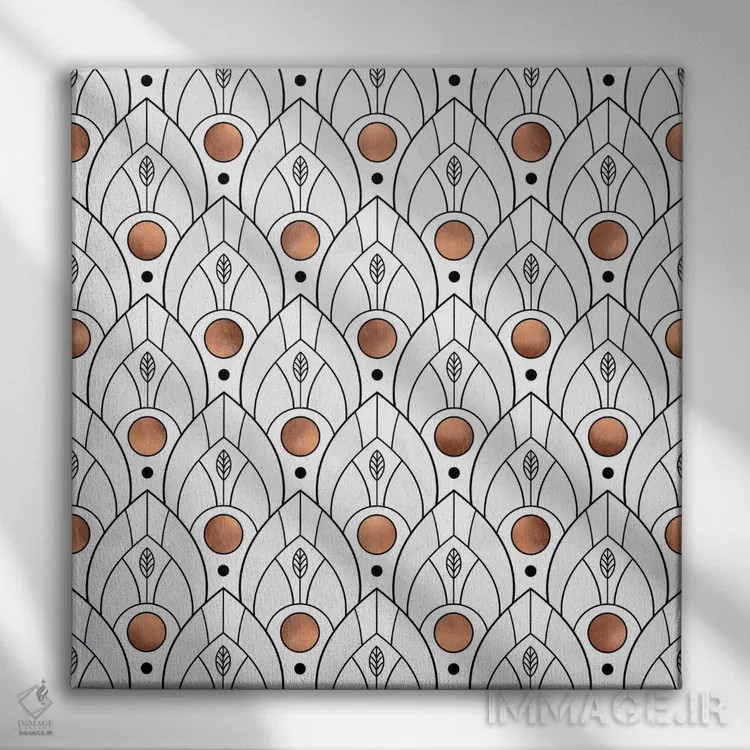 تابلو برگهای آرتدکو ۲ اثر الیزابت فردریکسون - نمای روبهرو روی دیوار