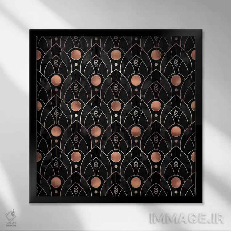 تابلو برگهای آرتدکو ۳ اثر الیزابت فردریکسون - نمای قابدار مشکی