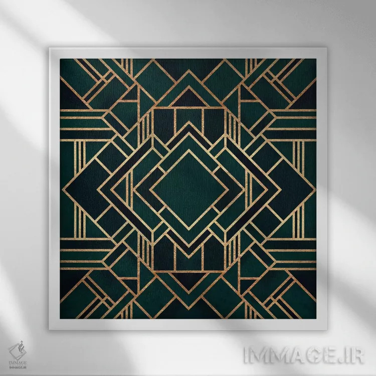 تابلو آرتدکو ۲ اثر الیزابت فردریکسون - نمای قابدار سفید