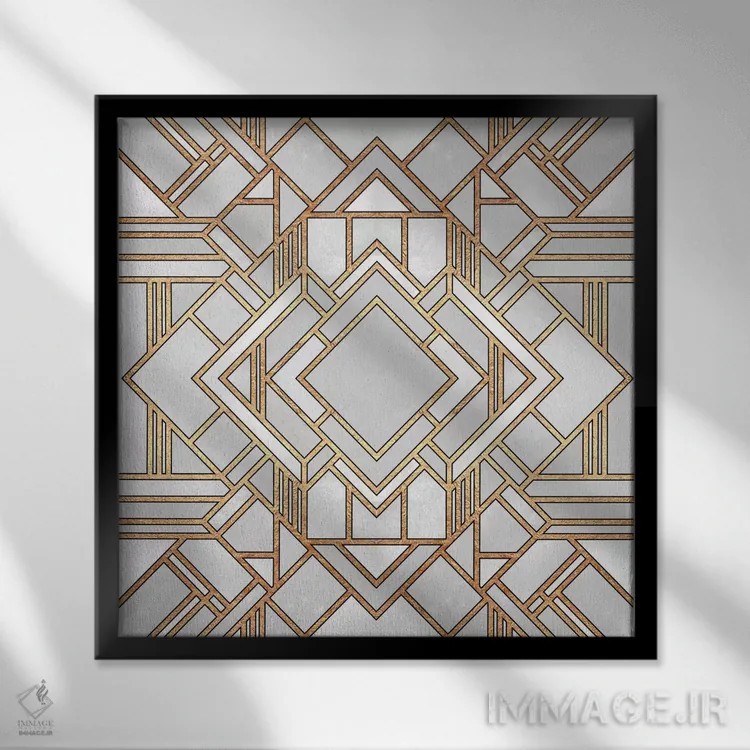 تابلو آرتدکو ۱ اثر الیزابت فردریکسون - نمای قابدار مشکی