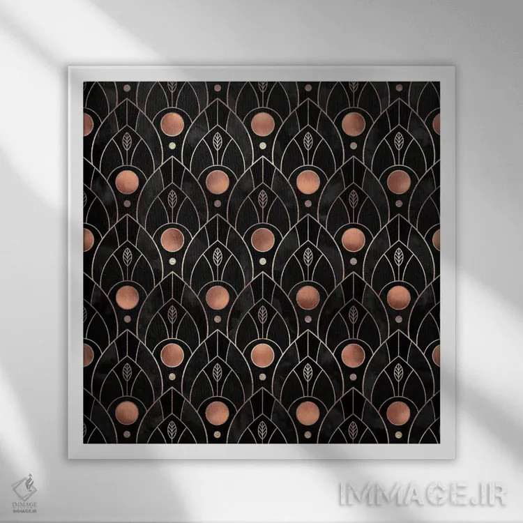 تابلو برگهای آرتدکو ۳ اثر الیزابت فردریکسون - نمای قابدار سفید