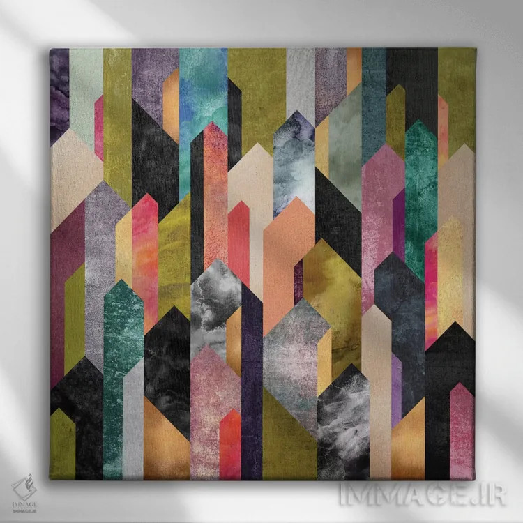 تابلو بلورین (متبلور) اثر الیزابت فردریکسون - نمای روبهرو روی دیوار