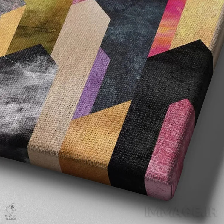 تابلو بلورین (متبلور) اثر الیزابت فردریکسون - نمای نزدیک بافت بوم