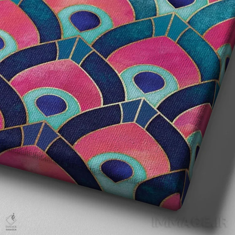 تابلو پَرپَر شده ۱ اثر الیزابت فردریکسون - نمای نزدیک بافت بوم