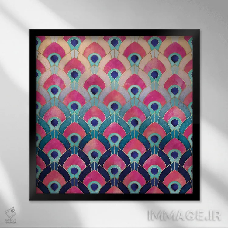 تابلو پَرپَر شده ۱ اثر الیزابت فردریکسون - نمای قابدار مشکی