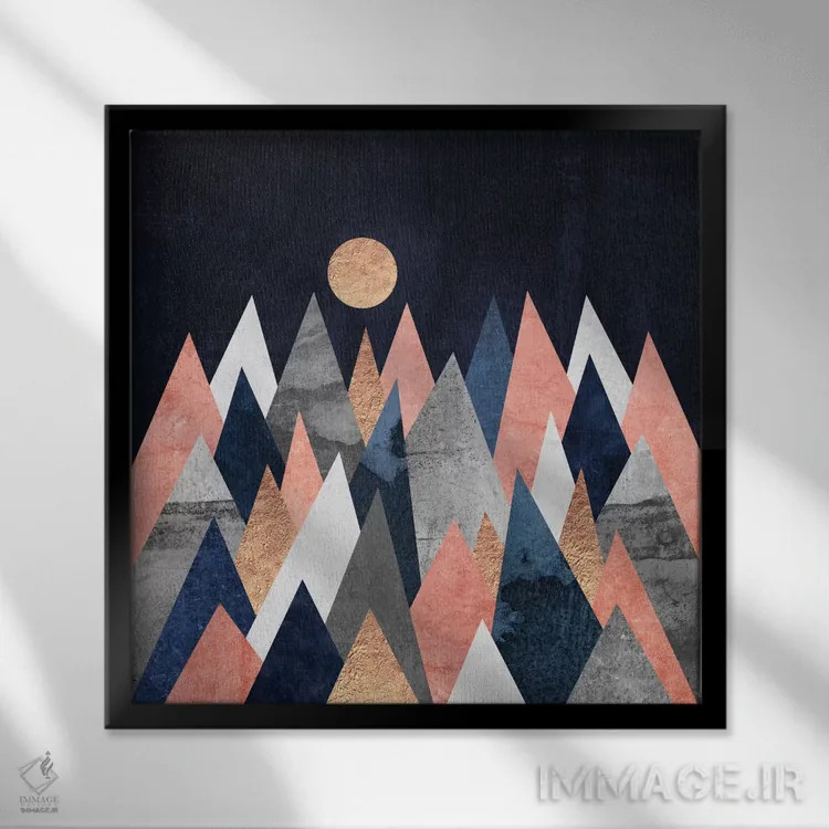 تابلو ماه طلایی اثر الیزابت فردریکسون - نمای قابدار مشکی