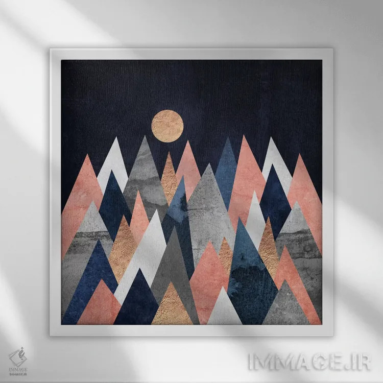 تابلو ماه طلایی اثر الیزابت فردریکسون - نمای قابدار سفید