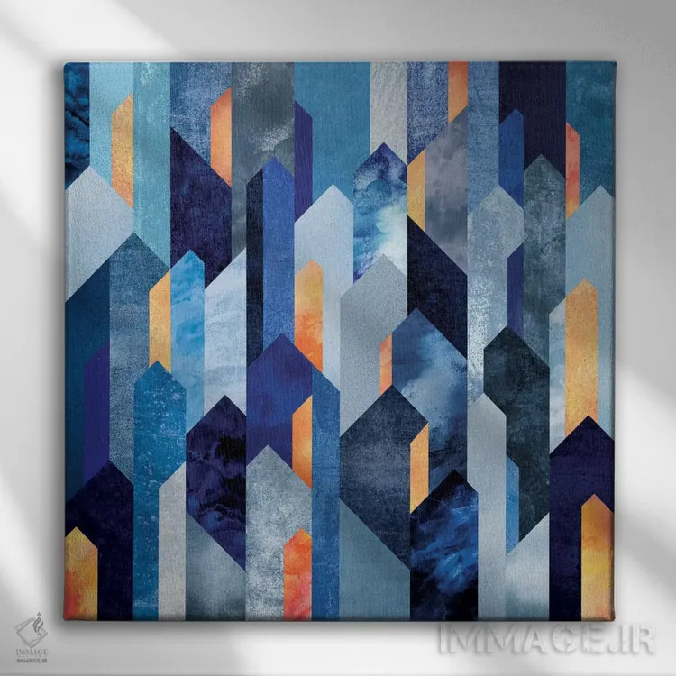 تابلو سنگ کیانیت و نمک اثر الیزابت فردریکسون - نمای روبهرو روی دیوار