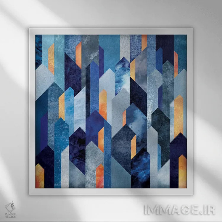 تابلو سنگ کیانیت و نمک اثر الیزابت فردریکسون - نمای قابدار سفید