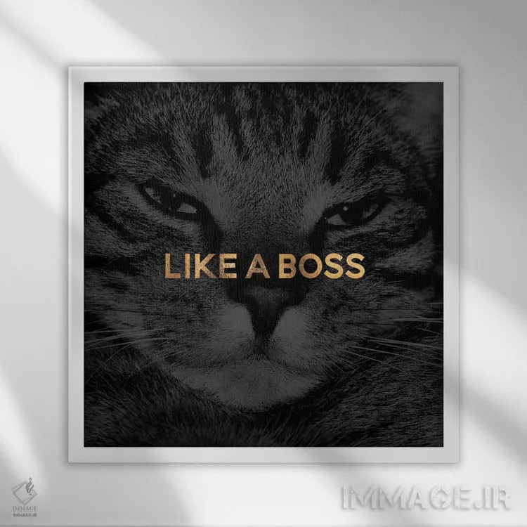 تابلو مثل یک رئیس اثر الیزابت فردریکسون - نمای قابدار سفید