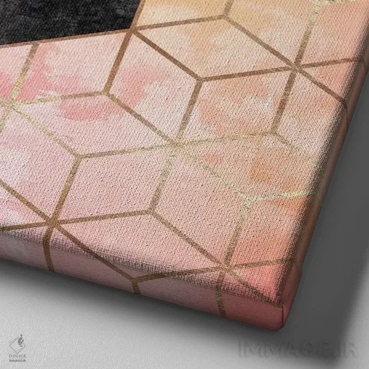 تابلو ممکنش کن اثر الیزابت فردریکسون - نمای نزدیک بافت بوم