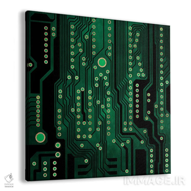 تابلو مدار چاپی ۲ (الکترونیکی) اثر الیزابت فردریکسون - نمای پرسپکتیو محصول