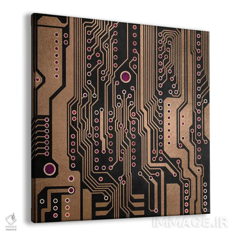 تابلو مدار چاپی ۳ (الکترونیکی) اثر الیزابت فردریکسون - نمای پرسپکتیو محصول