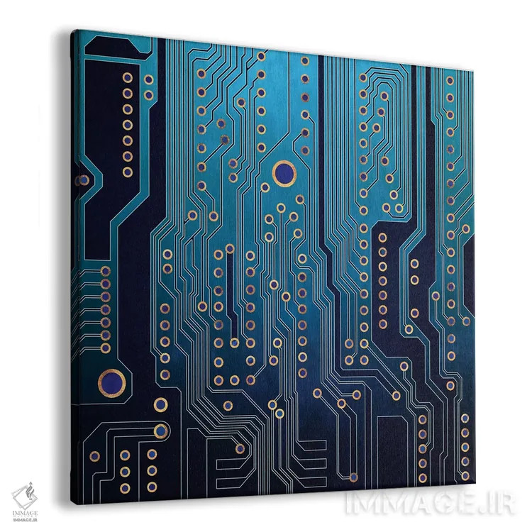 تابلو مدار چاپی ۵ (الکترونیکی) اثر الیزابت فردریکسون - نمای پرسپکتیو محصول