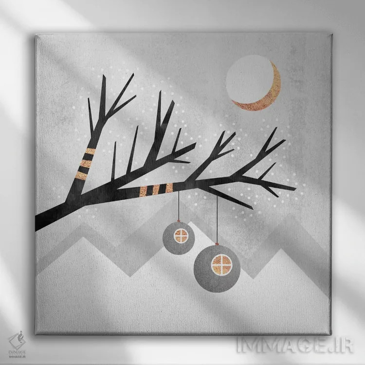 تابلو سرزمین عجایب زمستانی اثر الیزابت فردریکسون - نمای روبهرو روی دیوار