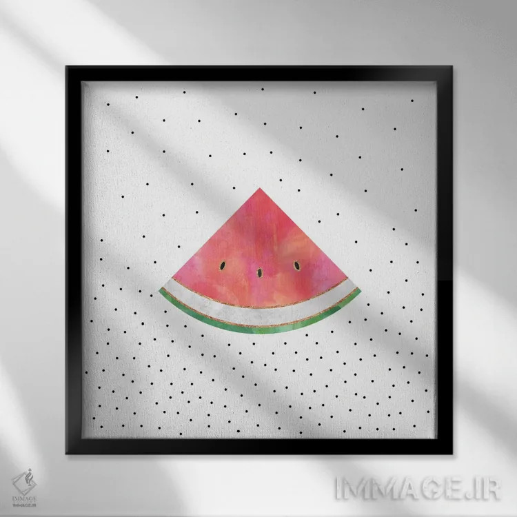 تابلو هندوانه زیبا اثر الیزابت فردریکسون - نمای قابدار مشکی