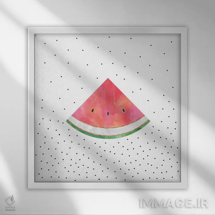 تابلو هندوانه زیبا اثر الیزابت فردریکسون - نمای قابدار سفید