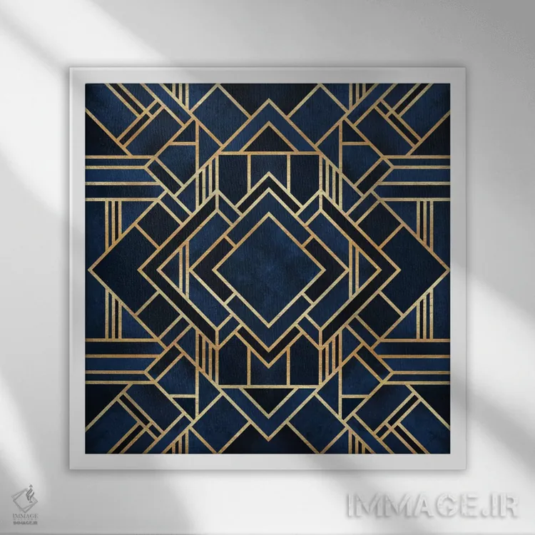 تابلو آرتدکو ۳ اثر الیزابت فردریکسون - نمای قابدار سفید