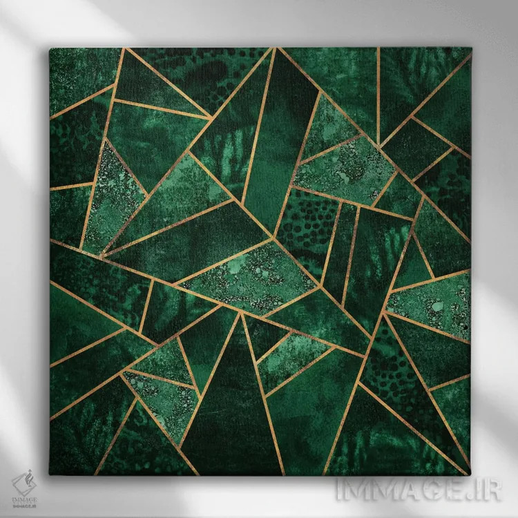 تابلو زمرد تیره اثر الیزابت فردریکسون - نمای روبهرو روی دیوار