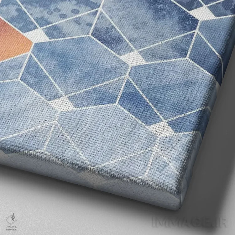 تابلو الماسهای مسی اثر الیزابت فردریکسون - نمای نزدیک بافت بوم