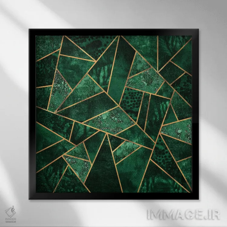 تابلو زمرد تیره اثر الیزابت فردریکسون - نمای قابدار مشکی