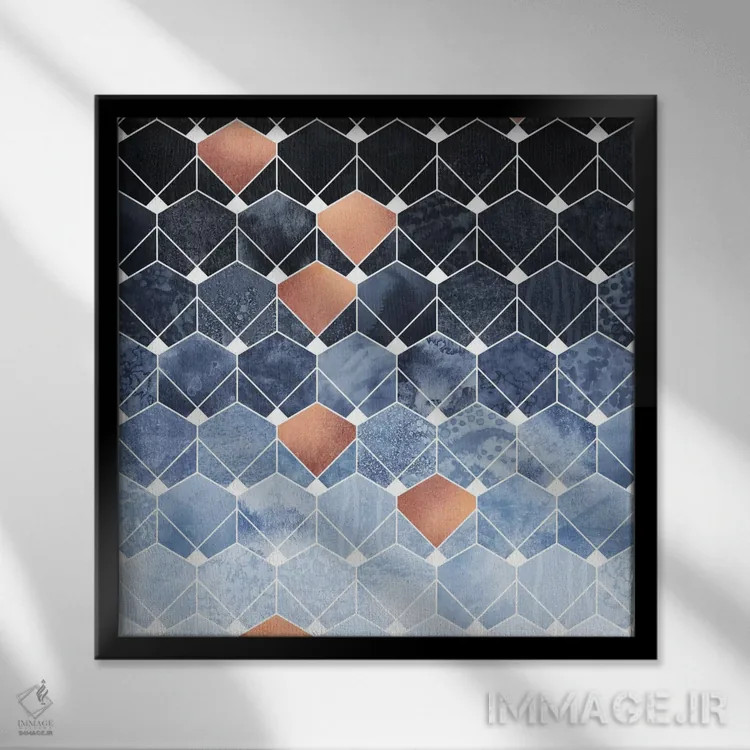 تابلو الماسهای مسی اثر الیزابت فردریکسون - نمای قابدار مشکی