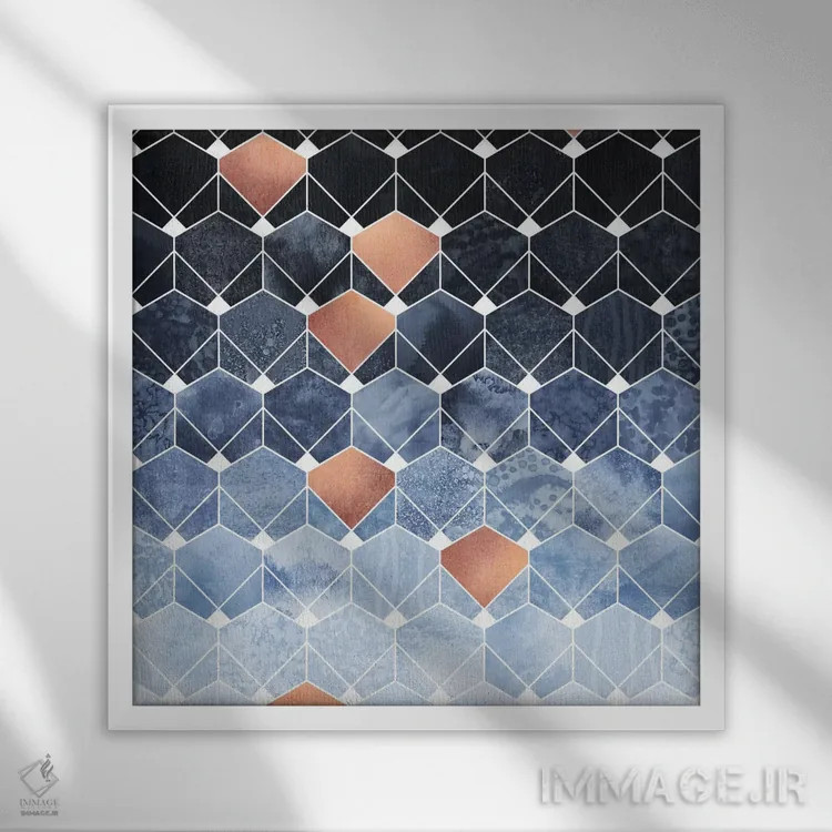 تابلو الماسهای مسی اثر الیزابت فردریکسون - نمای قابدار سفید