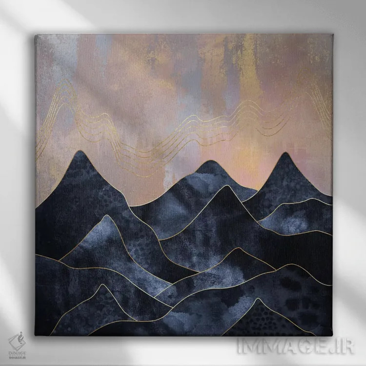 تابلو چشمانداز کوهستانی اثر الیزابت فردریکسون - نمای روبهرو روی دیوار