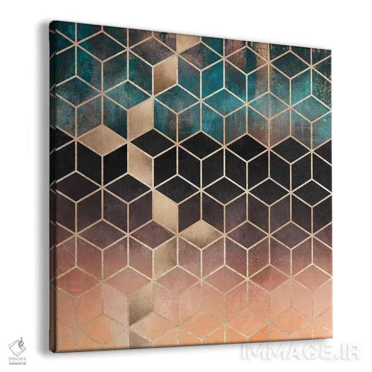 تابلو مکعبهای رویایی آمبره اثر الیزابت فردریکسون - نمای پرسپکتیو محصول