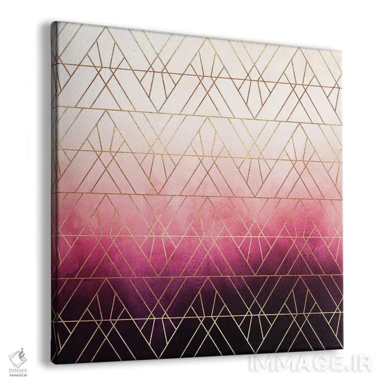 تابلو آمبره مثلثی آرت دکو اثر الیزابت فردریکسون - نمای پرسپکتیو محصول