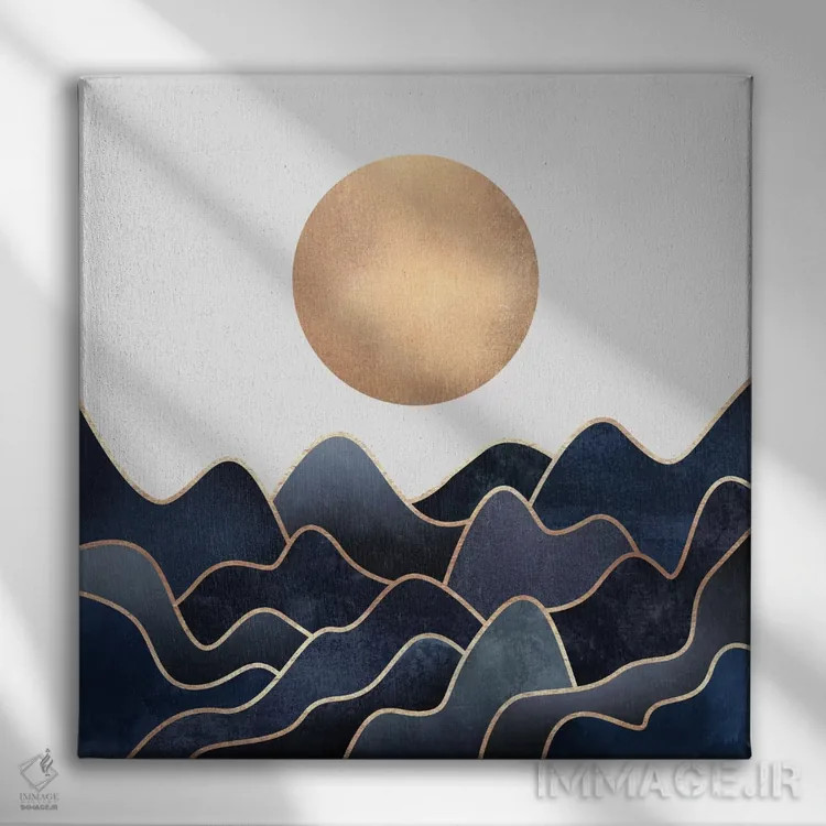 تابلو امواج اثر الیزابت فردریکسون - نمای روبهرو روی دیوار