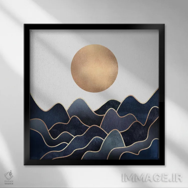 تابلو امواج اثر الیزابت فردریکسون - نمای قابدار مشکی