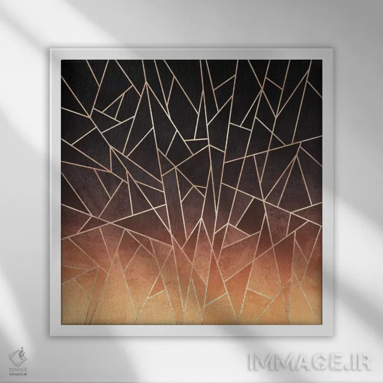 تابلو آمبره شکسته اثر الیزابت فردریکسون - نمای قابدار سفید