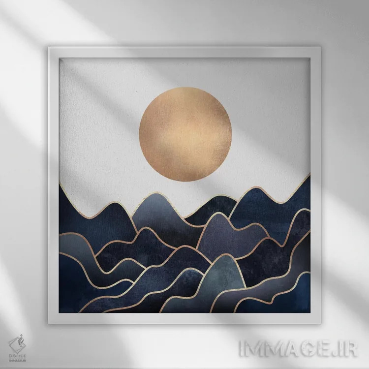 تابلو امواج اثر الیزابت فردریکسون - نمای قابدار سفید