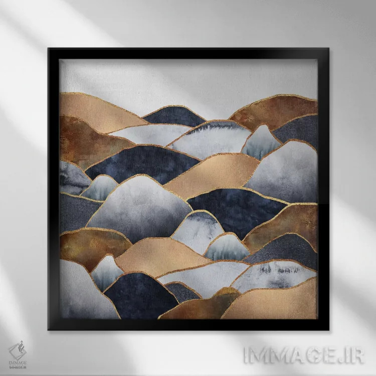 تابلو تپهها II اثر الیزابت فردریکسون - نمای قابدار مشکی
