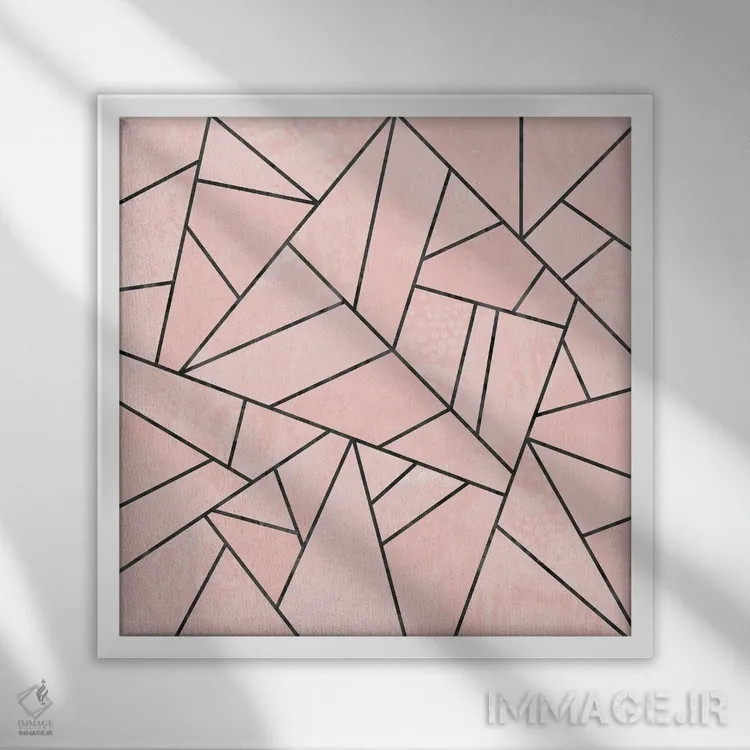 تابلو سنگ رز اثر الیزابت فردریکسون - نمای قابدار سفید